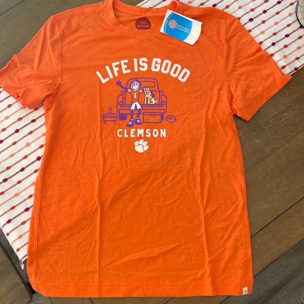 Life is good Clemson T-shirt petite/small/child size